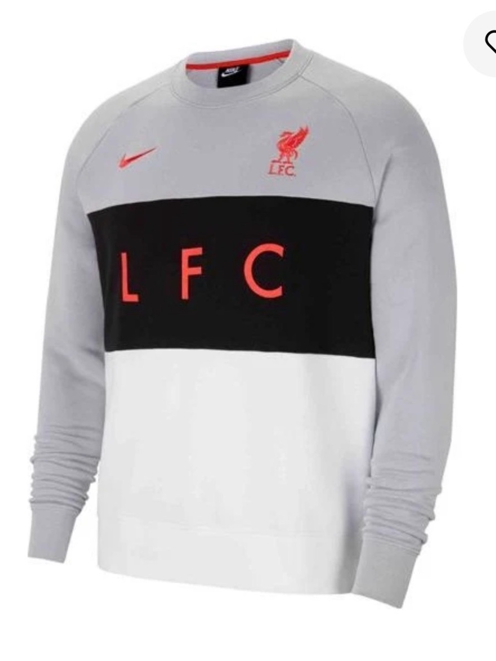 Nike Air Max Liverpool Fleece Sweatshirt 'Grey'MEN'S - Picture 1 of 9